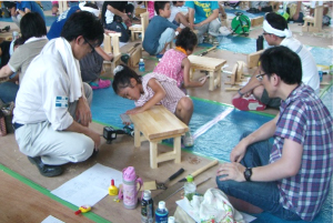 夏休み親子木工教室