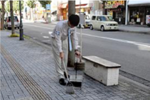 駅前商店街清掃